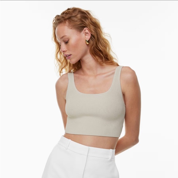 ARITZIA BABATON Sculpt Knit Crop Top - Picture 1 of 5